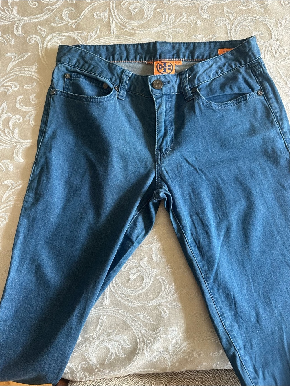 Tory Burch Slim Fit Blue Skinny Jeans